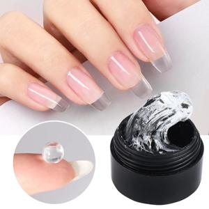 5ml 크리스탈 소프트 솔리드 확장 네일 젤 클리어 누드 핑크 아크릴 조각 꽃 젤리 쉐이핑 DIY 모델 매니큐어 광택 도구