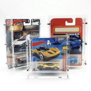 Bob 1/64 모델 자동차 디스플레이 케이스(사진에 자동차 없음) Hotwheels 아크릴 투명 고급 나사 고정 디스플레이 박스