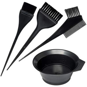 4Pcs 세트 전문 머리 염색 키트 헤어 컬러 염료 그릇 헤어 컬러링 표백 살롱 홈 헤어 염색 도구에 대한 교반 브러시