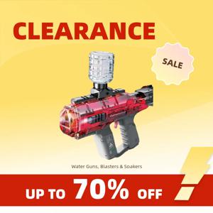 Clearance_Automatic 전기 공간 총 장난감 고속 발사기 야외 팀 슈팅 격투 게임 컬러 라이트 워터 총알 총_