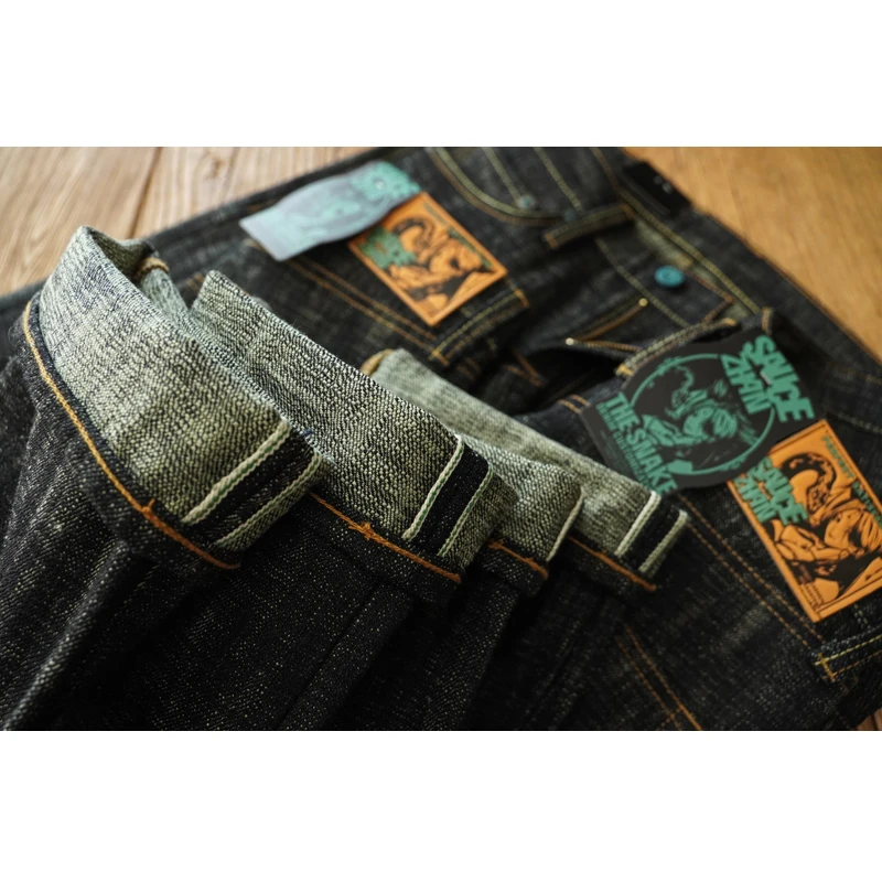 Sanforized Selvedge 데님 청바지, 한정판, 양면 염색, 66 피트, 20 oz