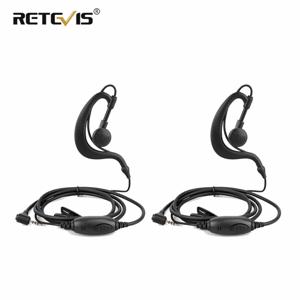 Retevis 1/2pcs 워키 토키 이어폰 Retevis RT20 RT65 RT665 워키 토키 헤드셋 용 1 핀 2.5mm PTT 스피커 마이크 이어 후크