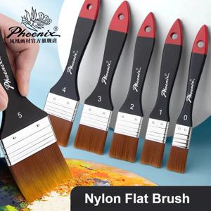 PHOENIX 플랫 아트 페인트 브러시 1/3/5/8 Pcs Gesso, 아크릴, 수채화, 목재, 벽, 가구 브러시 용 나일론 페인팅 브러시