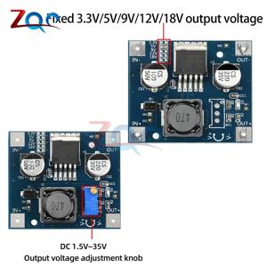 DC 3-40V ~ 3.3V/5V/9V/12V/18V 스텝다운 전원 모듈 LM2596 스텝다운 모듈 DC1.5-35V 가변 전압 전원 모듈 ﻿