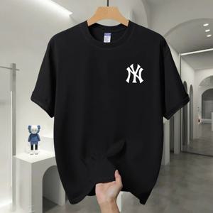 American Yankees 남성과 여성 커플 코튼 반팔 티셔츠 트렌디 브랜드 루즈 대형 스포츠 여름 Bottoming Shirt