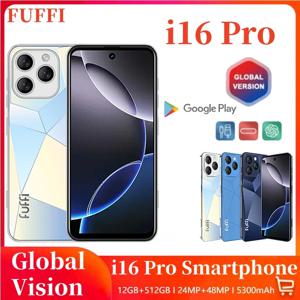 글로벌 비전 I16 Pro 스마트폰 5G 안드로이드 5300mAh 12GB 램 512GB 저장용량 6.56인치 1080x2640HD 24+48MP MTK10 4G 네트워크 휴대폰