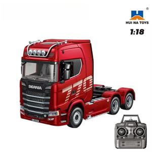 HUINA 1501 770S Scania 합금 트랙터 19CH RC 트럭 1/18 2.4G 원격 제어 엔지니어링 트레일러 트럭 빛과 소리 장난감