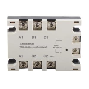 3상 SSR, 3상 40A AC AC 솔리드 스테이트 릴레이 SSR 입력 90‑250VAC 부하 24‑480VAC TSR‑40AA H