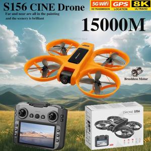 GPS 8K HD 카메라 360을 갖춘 S156 드론 °   공중 사진 및 선물용 듀얼 렌즈 5G WiFi 브러시리스 모터 접이식 쿼드콥터