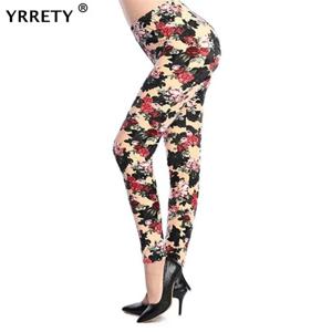 YRRETY 여성 패션 레깅스 푸시 업 인쇄 레깅스 여성 여름 운동 폴리 에스터 Jeggings 통기성 슬림 레깅스 바지