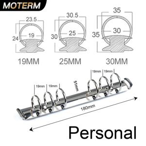 Moterm 개인/PW 크기 금속 나선형 링 바인더 클립, 일기 노트 플래너 바인더 클립 파일 폴더 용 2 쌍의 나사 포함