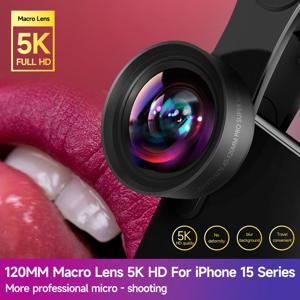 MARTVSEN 120mm 매크로 렌즈, 전문가용 5K HD 10x 슈퍼 매크로 범용 클립 카메라 사진 렌즈, 아이폰 삼성 안드로이드용 손톱과 속눈썹 미용 촬영