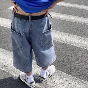 멀티 포켓 카고 바지 여름 짧은 청바지 바지 힙합 streetwear 헐렁한 데님 반바지 캐주얼 와이드 레그 카프리 바지 5xl-m