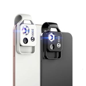 APEXEL 휴대폰용 현미경 렌즈, CPL 필터, LED 조명, HD 카메라, 확대 렌즈, 휴대폰 액세서리, 200X