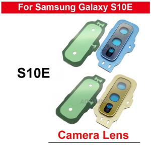 삼성 갤럭시 S10e S10E 후면 카메라 렌즈에 대 한 1Pcs 프레임 및 접착제 수리 교체 부품