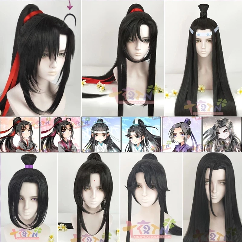 Anime Mo Dao Zu Shi 악마 재배의 그랜드 마스터 Jin Ling Jiang Cheng Wen Ning Si Zhui Wei Wuxian Lan Wangji 코스프레 가발