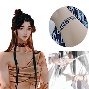 Anime Tian Guan Ci Fu Hua Cheng Xie Lian 코스프레 캐릭터 문신 스티커 방수 임시 성인 남녀 소품 액세서리
