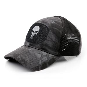 2024 새로운 여름 위장 해골 야구 메쉬 모자 조정 가능한 Airsoft 야외 전술 하이킹 Casquette 모자 남성 여성을위한