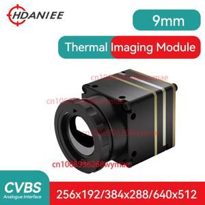 FPV 드론용 열화상 카메라, CVBS 인터페이스, 장파 IR 12um 마이크로 카메라 모듈, 640x512, 384x 288, 256x192, 9mm 렌즈