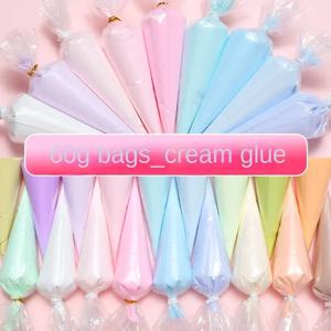 60g 시뮬레이션 크림 접착제 DIY 수제 전화 케이스 재료 세트 크림 접착제 장난감 DIY 쥬얼리 전화 케이스 DIY 크림 접착제