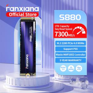 Fanxiang S500Pro/S880 M.2 SSD 3500MB/7300MB/s 512GB 1TB 2TB 4TB PCIe3.0/4.0 노트북 PC용 M.2 NVMe 내부 솔리드 스테이트 드라이브
