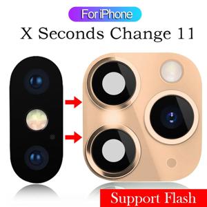 iPhone XR X용 가짜 카메라 렌즈 스티커 커버 화면 보호기 iPhone 11 Pro Max로 변경