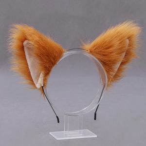 귀여운 고양이 여우 귀 머리띠 파티 코스프레 머리 고리 로리타 여자 여자 동물 귀 머리띠 크리스마스 헤어 액세서리