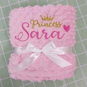 사용자 정의 이름 맞춤형 아기 담요 Swaddle 아기 유모차 침대 유아용 침대 수면 커버 신생아 소년과 소녀를위한 아기 생일 선물