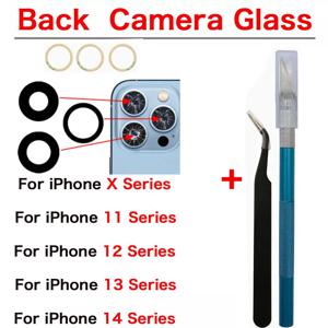 iPhone X XR XS 11 12 13 14 Mini Pro Max 용 후면 카메라 유리 렌즈 교체 및 도구 제거