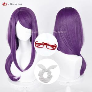 애니메이션 코스프레 Kamishiro Rize 코스프레 가발 70cm 보라색 브레이드 스타일링 Rize Kamishiro 가발 내열성 합성 머리 + 가발 모자