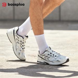 Baasploa 남성용 클래식 운동화, 메쉬 통기성 스포츠 신발, 경량 캐주얼 스니커즈, 미끄럼 방지, 신상
