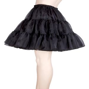 BABYONLINE 검은 짧은 Tulle 스커트 Crinoline Undershirt 로커 빌리 웨딩 페티코트 여성 성인 투투 하프 슬립 Accessorie