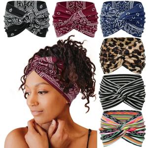 여성용 트위스트 와이드 머리띠 초대형 터번 운동 머리띠 패션 요가 헤어 밴드 Boho Twisted Thick Hair Accessories