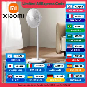 XIAOMI MIJIA 스마트 DC 인버터 플로어 팬 1X 업그레이드(7블레이드,140) °   광각 공기 흐름, 낮은 25.6dB 소음 팬, 보조베터리 지원