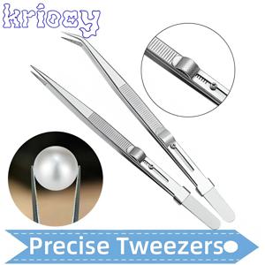 전문 스테인레스 스틸 트위저 조절 가능 버클 슬라이드 잠금 장치, 정전기 방지, 다이아몬드 보석 보석 제작 정밀 도구