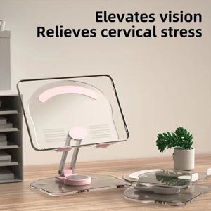 360 °   회전 아크릴 태블릿 스탠드 조정 가능한 전화 브래킷 접이식 미끄럼 방지 홀더 iPad Pro Air Mini 4.7-13 인치 스탠드 용