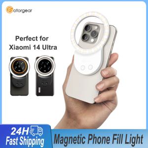 Fotorgear 자기 채우기 라이트 iPhone 12 13 14 15 pro max Xiaomi 13 14 Ultra Pocket Selfie 라이트 폰 Vlog 라이브 사진