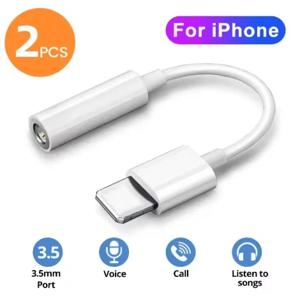IPhone16 15 14 Pro Max 13 12Mini SE 2020 XS XR X 8 7 + IOS ~ 3.5 Mm 잭 AUX 오디오 케이블 용 조명 헤드폰 어댑터