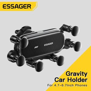 Essager 중력 자동차 전화 홀더 에어 벤트 클립 마운트 모바일 휴대 전화 스탠드 자동차 GPS 지원 iPhone 14 13 12 Pro Xiaomi