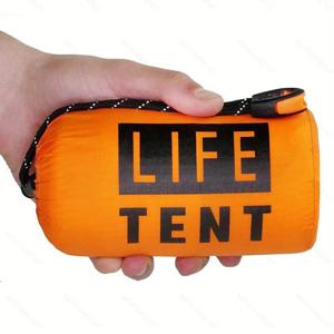 2 사람 비상 대피소 Bivy 생존 텐트 키트 Mylar 튜브 텐트 침낭 방수 야외 SOS 열 담요 재사용 가능