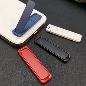 초박형 미니 홀더 금속 접이식 휴대 전화 브래킷 백 스티커 iPhone 용 보이지 않는 휴대용 핸드폰 데스크탑 지원
