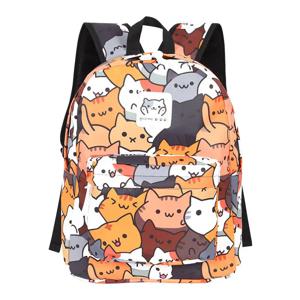 귀여운 고양이 소년 소녀 책 가방 학교 배낭 여행 Mochila 배낭 학생 Amime 배낭