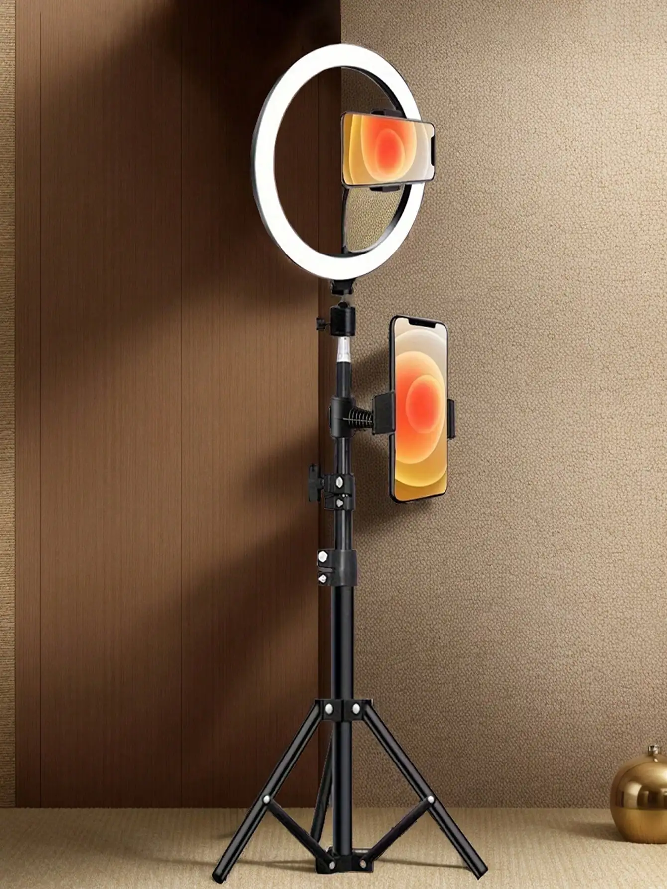 110cm 삼각대 스탠드 + 10인치 라이브 스트림 링 라이트가 포함된 O-클램프, 셀카 리모콘,