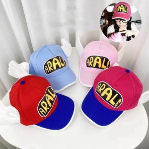 귀여운 양산 모자 Dr. Slump Arale 야외 모자 달콤한 천사 날개 남여 캐주얼 조정 가능한 야구 모자 성인 날개 모자