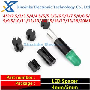 1000PCS 4MM 블랙 LED 스페이서 더블 구덩이 LED 절연 열 Led 라이트 튜브 램프베이스 지원 높은 열 4*2/3/4/5/6/7/8/9/10MM