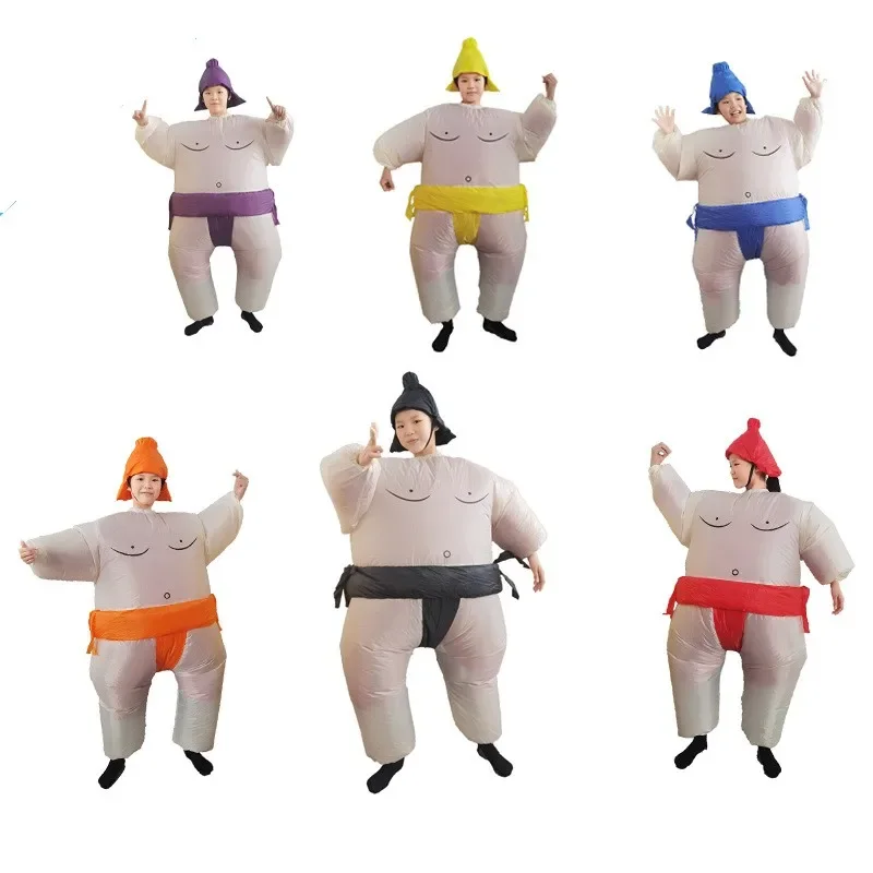 2023 새로운 스모 레슬링 의상 풍선 양복 폭파 복장 코스프레 파티 드레스 어린이와 성인을위한