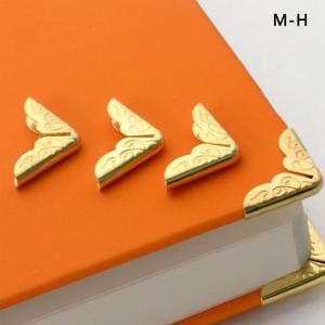 50Pcs/200Pcs 금속 책 코너 수호자 빈티지 스크랩북 사진 앨범 노트북 메뉴 폴더 보호 황금 실버 청동