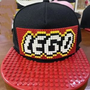 성인용 야구 플랫 캡, 어린이 빌딩 블록 조립, 육아 상호 작용, DIY 모자, 개성 있는 만화 모자, 야외 코스프레