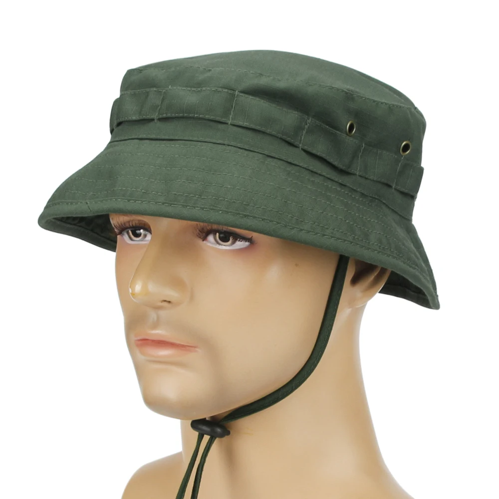 위장 Boonie 모자 야외 하이킹 낚시 사냥 카모 양동이 모자 Packable 여행 여름 해변 모자 여성과 남성을위한