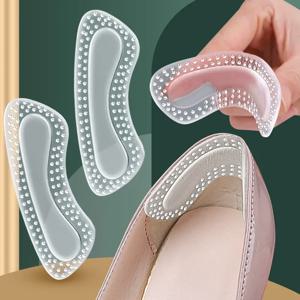 1Pair/2Pair 조정 가능한 크기 젤 발 뒤꿈치 보호대 여성용 실리콘 쿠션 하이힐 용 미끄럼 방지 신발 패드 풋 케어 안창